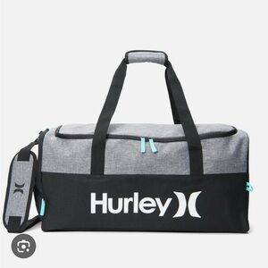 Hurley The One & Only Color Block Duffle Bag Dark Gray Travel Gym Sport Large